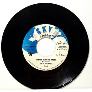 Jan Norris Promo ‎45 Three Brave Men / Country Singer on Sky VG Country